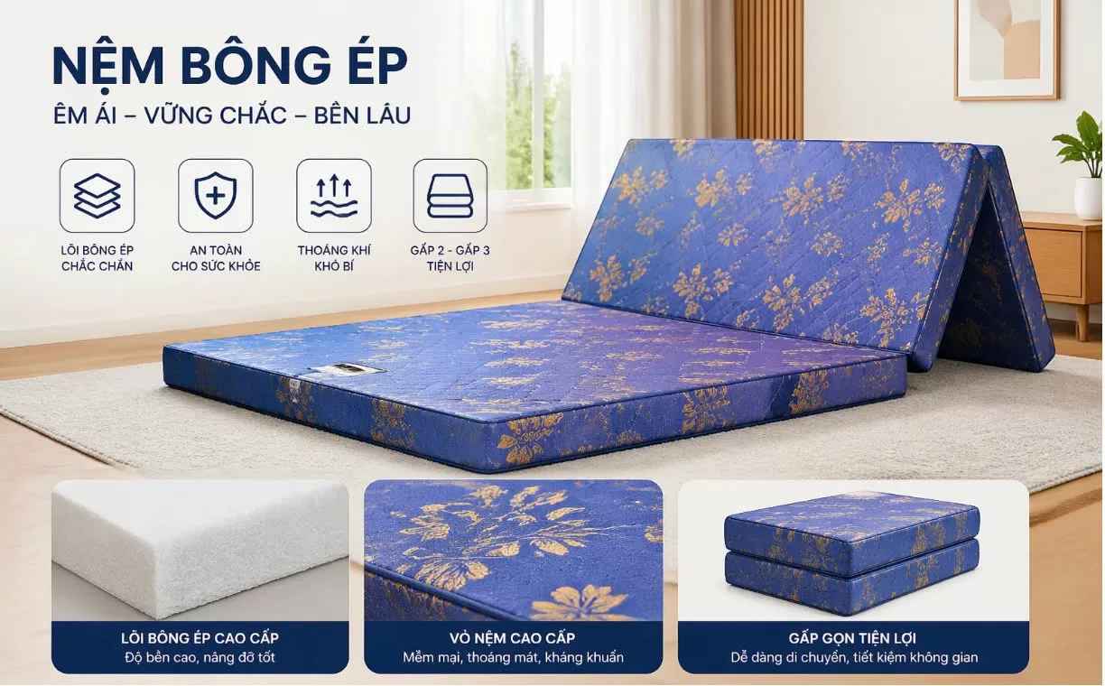 Nệm bông ép là gì? Có nên sử dụng không?